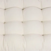 Bankauflage "Beige" aus Baumwolle, 40x120 cm, dick gepolstert, Sitzauflage für Gartenbank