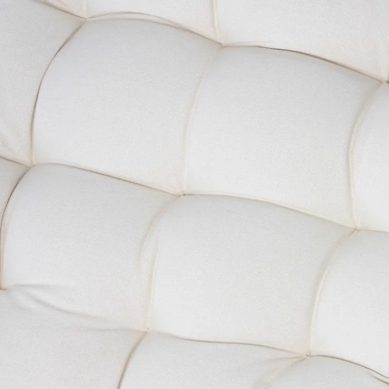 Bankauflage "Beige" aus Baumwolle, 40x120 cm, dick gepolstert, Sitzauflage für Gartenbank