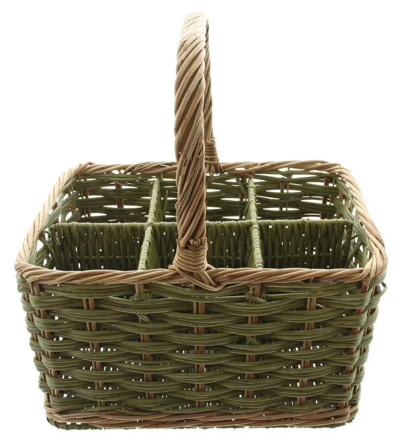 Flaschenkorb "Washed Green", für 6 Flaschen