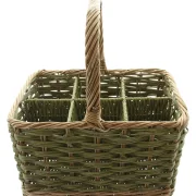 Flaschenkorb "Washed Green", für 6 Flaschen