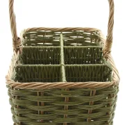 Flaschenkorb "Washed Green", für 6 Flaschen