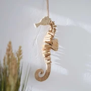 Hänger Seepferdchen, Treibholz, Metall Maße: Höhe 45 cm, Gartenfiguren, Hozdeko, Skulpturen