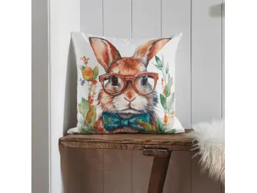 Kissenhülle "Professor Hase"