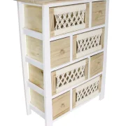 Kommode "Makramee" aus Holz & Textil, 56 x 77 cm, 8 Schubladen, Schubladenkommode Boho Chic