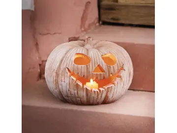 Kürbis-Windlicht "Halloween", groß