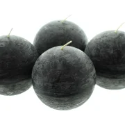 Kugelkerze "Black", 4er Set