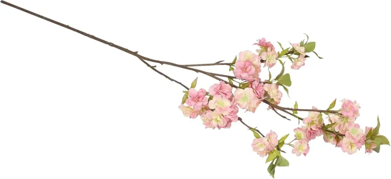 Kunstblume Kirschblütenzweig, Groß, Kunststoff, Rosa und Weiß, Höhe 98 cm