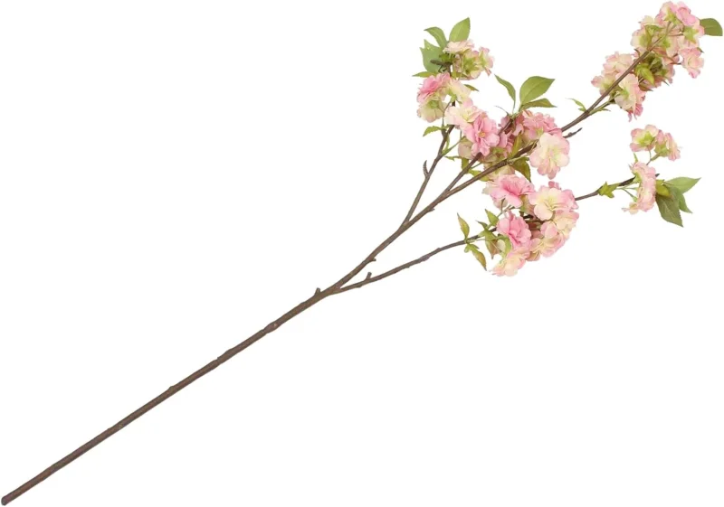 Kunstblume Kirschblütenzweig, Groß, Kunststoff, Rosa und Weiß, Höhe 98 cm
