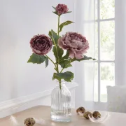 Kunstblume Pfingstrosen in Vase, Kunststoff, Glas Maße: ca. Höhe 37 cm