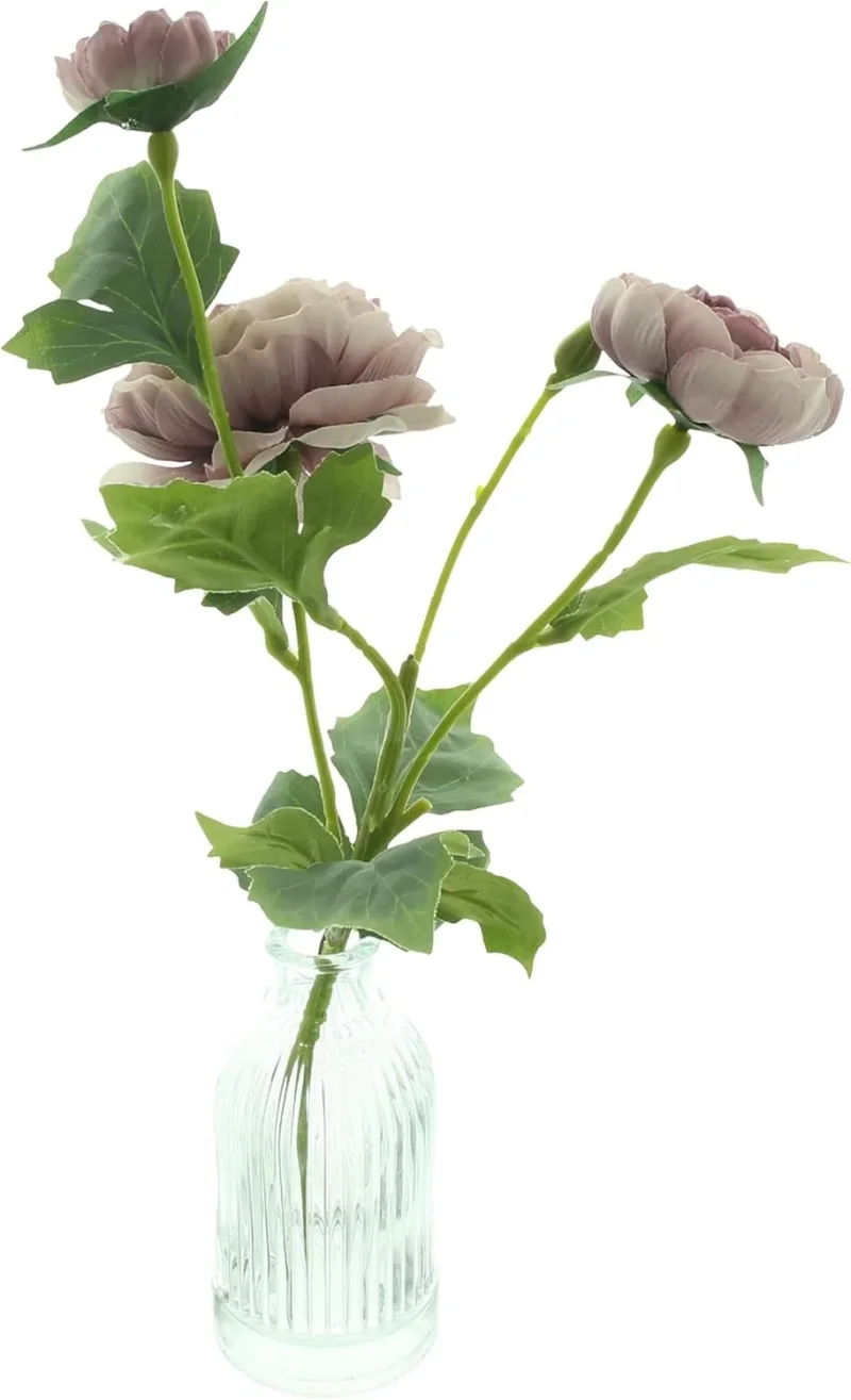 Kunstblume Pfingstrosen in Vase, Kunststoff, Glas Maße: ca. Höhe 37 cm