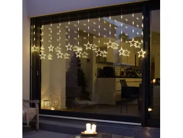 LED-Lichtervorhang "Sterne"