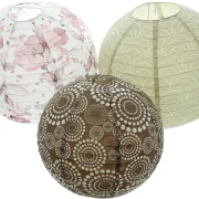Lampion "Harmony", 3er Set, Papier, Metall Maße: 1 x Ø 30 cm, 2 x Ø 40 cm,