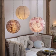 Lampion "Harmony", 3er Set, Papier, Metall Maße: 1 x Ø 30 cm, 2 x Ø 40 cm,