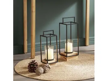 Laterne "Industrial Modern", 2er Set