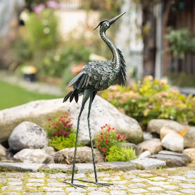 Metallvogel "Reiher"