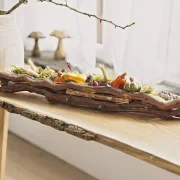 Pflanzer "Rustikal" aus Rebenholz, 70 cm lang, Tischdeko, Fensterbank, Pflanzschale, Pflanzgefäß, Gartendeko für Draußen