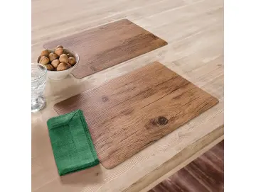 Platzmatte "Holzoptik", 2er Set