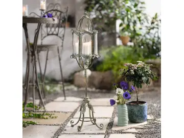 Standlaterne "Shabby-Grey"