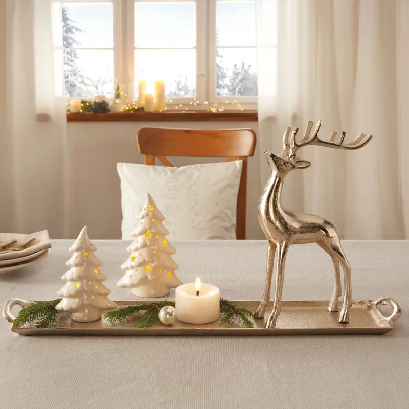 Tablett "Silberglanz", lang