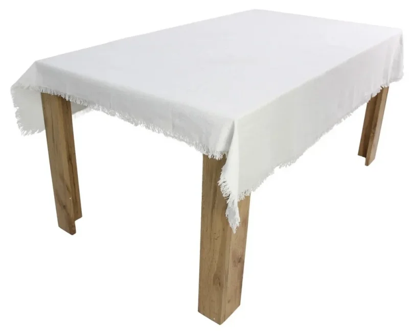 Tafeldecke Mahon, cremeweiß, Leinenoptik, 100% Baumwolle Maße: 140 x 180 cm