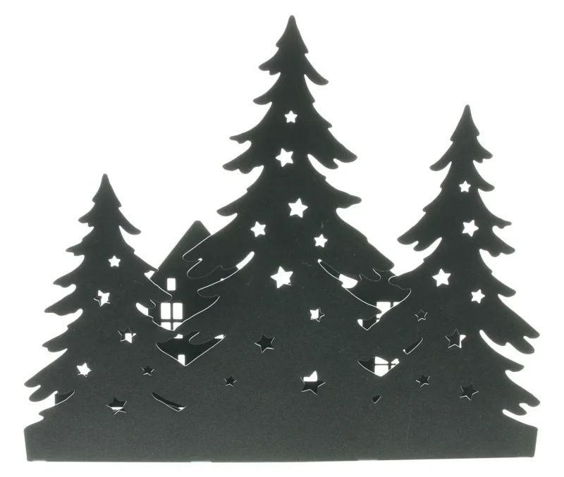 Teelichthalter "Häuser im Wald"