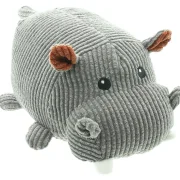 Türstopper Hippo, Schwere Sandfüllung, 100% Polyester, Grau, Cordoptik, 18 x 12 x 11 cm, 1 kg