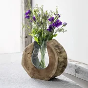 Vase "Wurzelholz", rund