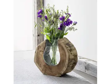 Vase "Wurzelholz", rund