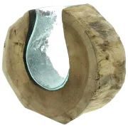 Vase "Wurzelholz", rund