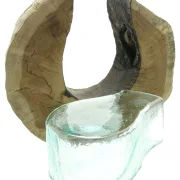 Vase "Wurzelholz", rund