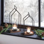 Windlicht "Haus", 2er Set