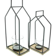 Windlicht "Haus", 2er Set