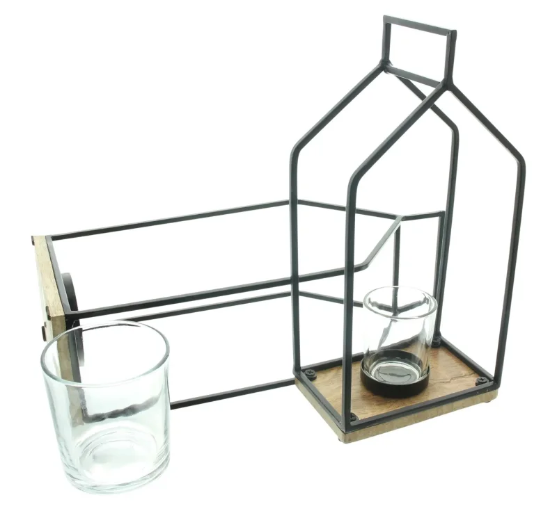 Windlicht "Haus", 2er Set